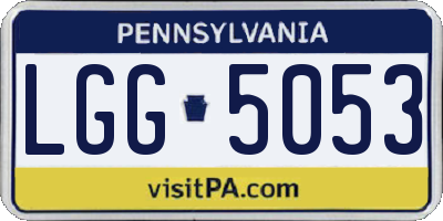 PA license plate LGG5053
