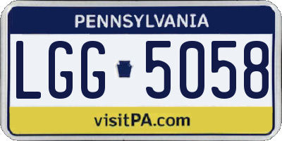 PA license plate LGG5058
