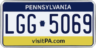 PA license plate LGG5069