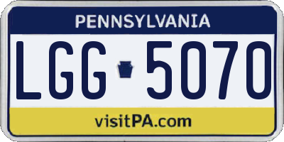 PA license plate LGG5070