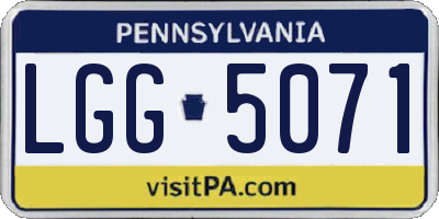 PA license plate LGG5071