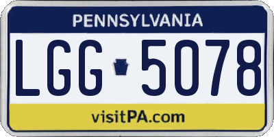 PA license plate LGG5078