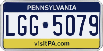 PA license plate LGG5079