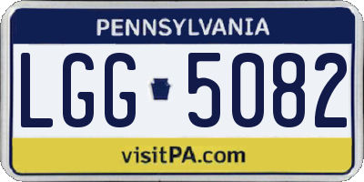 PA license plate LGG5082