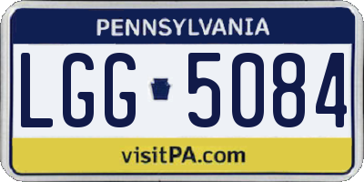 PA license plate LGG5084