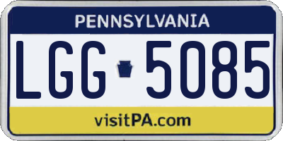 PA license plate LGG5085