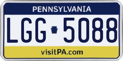 PA license plate LGG5088