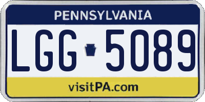 PA license plate LGG5089