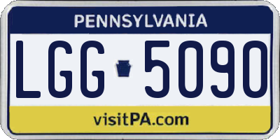 PA license plate LGG5090