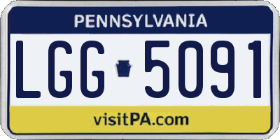 PA license plate LGG5091