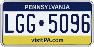 PA license plate LGG5096