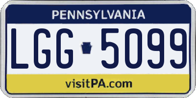 PA license plate LGG5099