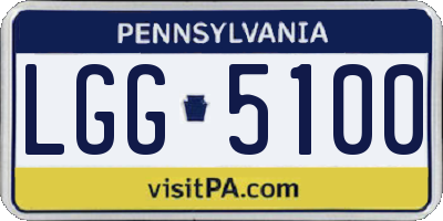 PA license plate LGG5100