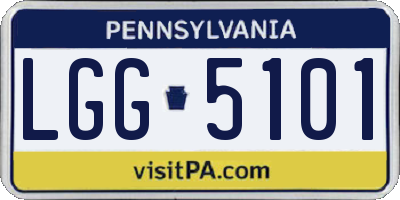 PA license plate LGG5101