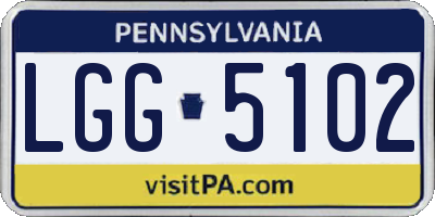 PA license plate LGG5102