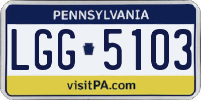 PA license plate LGG5103