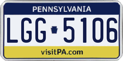 PA license plate LGG5106