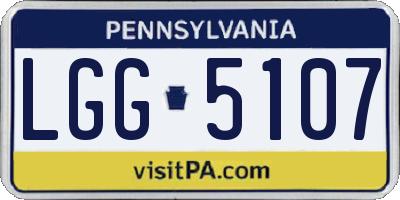 PA license plate LGG5107