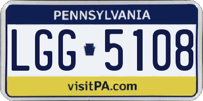 PA license plate LGG5108