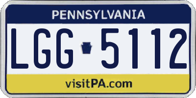 PA license plate LGG5112