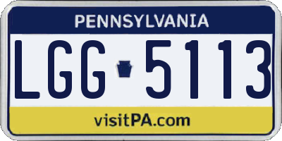 PA license plate LGG5113