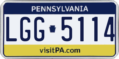 PA license plate LGG5114