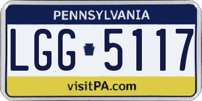 PA license plate LGG5117