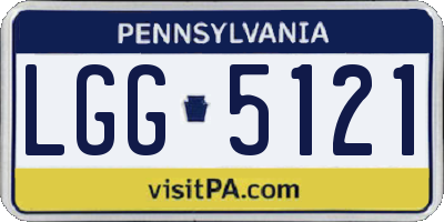 PA license plate LGG5121