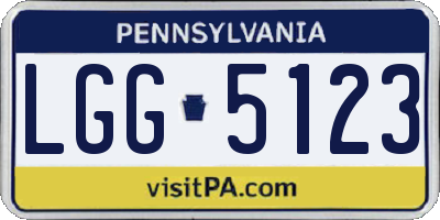 PA license plate LGG5123