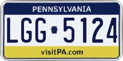 PA license plate LGG5124