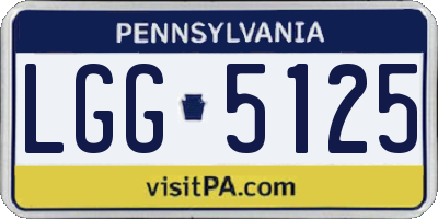 PA license plate LGG5125
