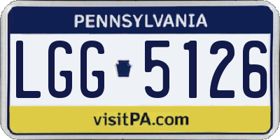 PA license plate LGG5126