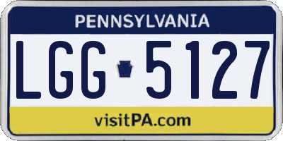 PA license plate LGG5127