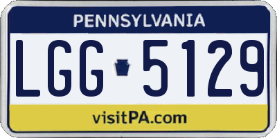 PA license plate LGG5129