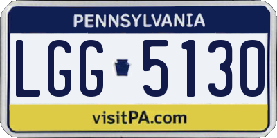 PA license plate LGG5130