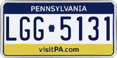 PA license plate LGG5131