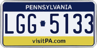 PA license plate LGG5133