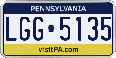 PA license plate LGG5135