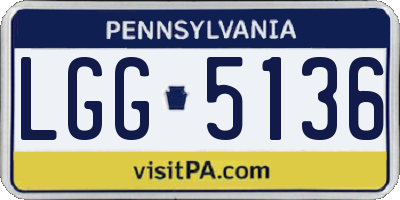 PA license plate LGG5136