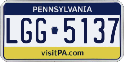 PA license plate LGG5137
