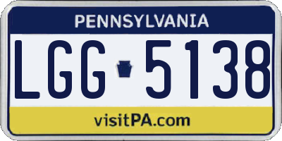 PA license plate LGG5138