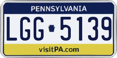 PA license plate LGG5139