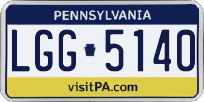 PA license plate LGG5140