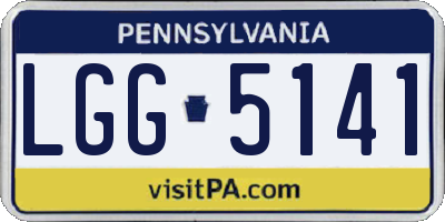 PA license plate LGG5141
