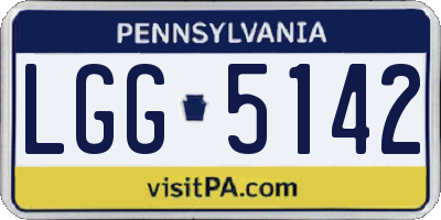 PA license plate LGG5142