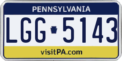 PA license plate LGG5143