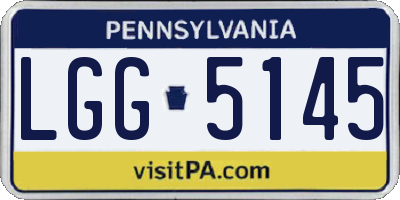PA license plate LGG5145
