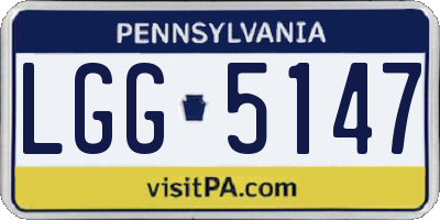 PA license plate LGG5147