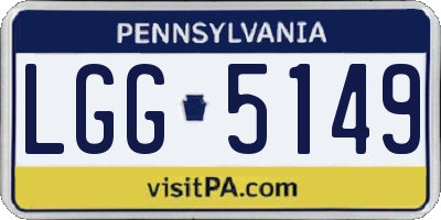 PA license plate LGG5149