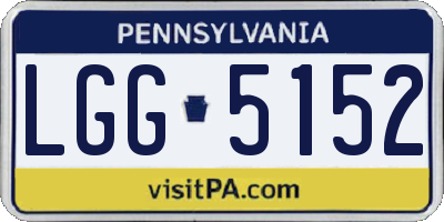 PA license plate LGG5152